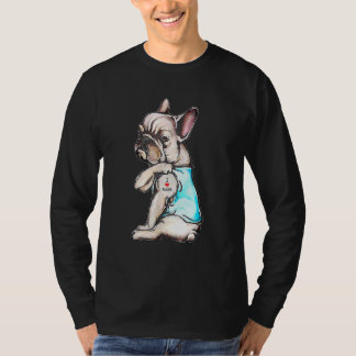 French Bulldog Tattoo I Love Mom Dog Mother's Day T-Shirt