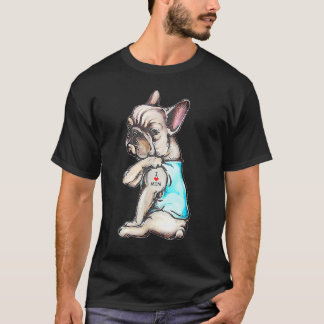 French Bulldog Tattoo I Love Mom Dog Mother's Day T-Shirt