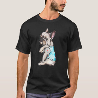 French Bulldog Tattoo I Love Mom Dog Mother's Day T-Shirt