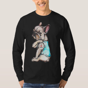 French Bulldog Tattoo I Love Mom Dog Mother's Day T-Shirt
