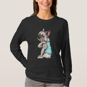French Bulldog Tattoo I Love Mom  Dog Mother's Day T-Shirt