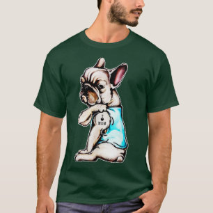 French Bulldog Tattoo I Love Mom T-Shirt