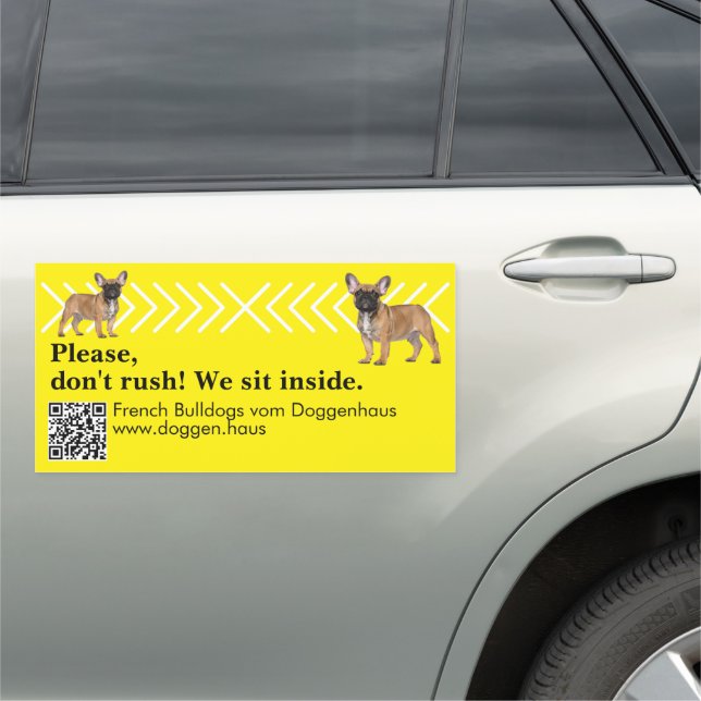 French Bulldog Taxi Car Magnet (In Situ)