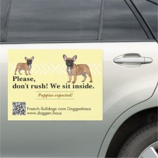 French Bulldog Taxi Car Magnet