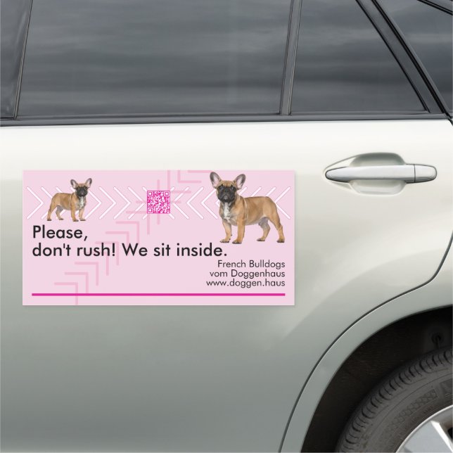 French Bulldog Taxi Car Magnet (In Situ)