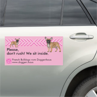 French Bulldog Taxi Car Magnet