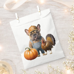 French Bulldog Thanksgiving French Bulldog Favor Bag