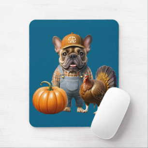 French Bulldog Thanksgiving French Bulldog Mouse Pad