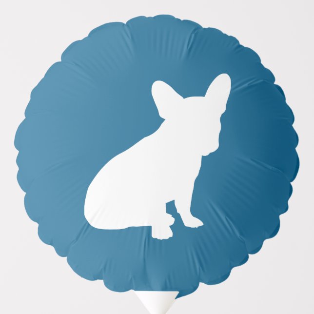 French Bulldog Theme Party - Baby Shower Blue Balloon (Front)