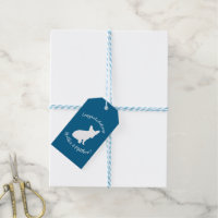 French Bulldog Theme Party - Baby Shower Blue Gift Tags