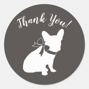 French Bulldog Theme Party - Baby Shower Neutral Classic Round Sticker