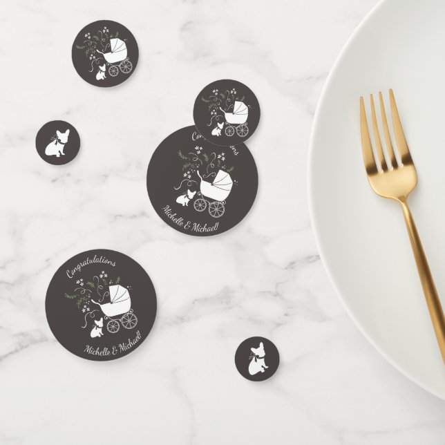 French Bulldog Theme Party - Baby Shower Neutral Confetti (Group)