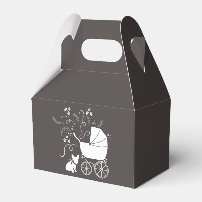 French Bulldog Theme Party - Baby Shower Neutral Favor Boxes (Front Side)