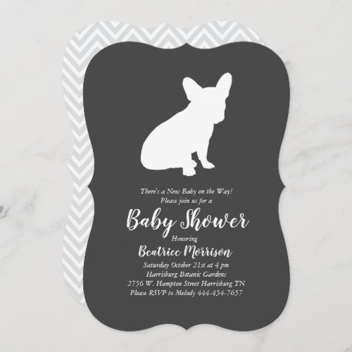 French Bulldog Theme Party _ Baby Shower Neutral Invitation