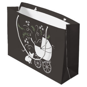 French Bulldog Theme Party - Baby Shower Neutral Large Gift Bag