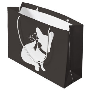 French Bulldog Theme Party - Baby Shower Neutral Large Gift Bag