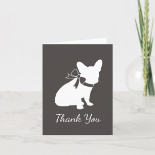 French Bulldog Theme Party - Baby Shower Neutral Letterpress Thank You Card