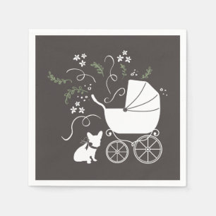French Bulldog Theme Party - Baby Shower Neutral Napkins