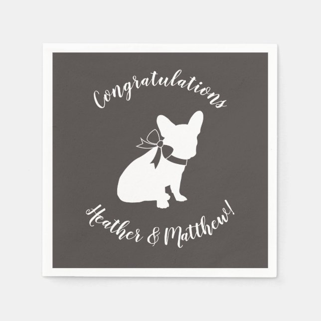 French Bulldog Theme Party - Baby Shower Neutral Napkins (Front)