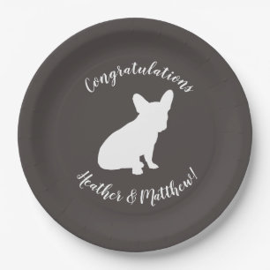 French Bulldog Theme Party - Baby Shower Neutral Paper Plates