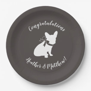French Bulldog Theme Party - Baby Shower Neutral Paper Plates