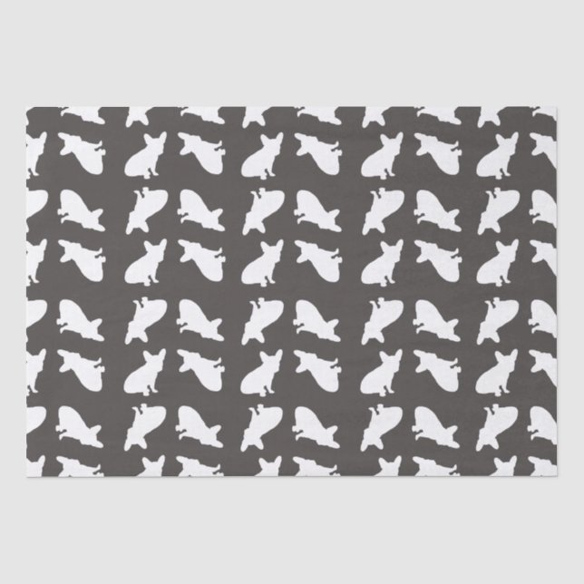 French Bulldog Theme Party - Baby Shower Neutral Tissue Paper (Front)