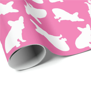 French Bulldog Theme Party - Baby Shower Pink Wrapping Paper