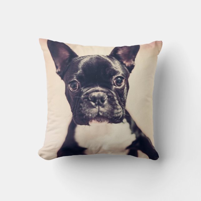 French Bulldog Throw Pillow (Front)