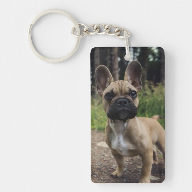 French Bulldog Throw Pillow Keychain (Front)