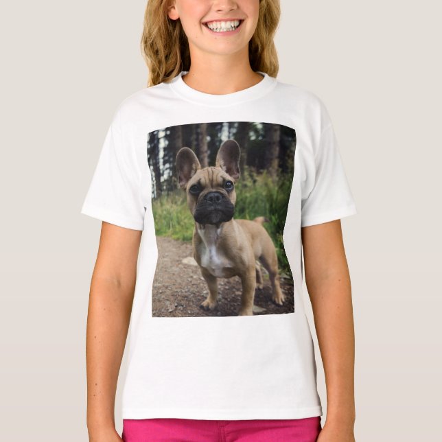 French Bulldog Throw Pillow T-Shirt (Front)