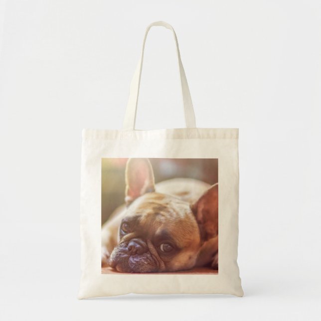 french bulldog tote bag (Front)
