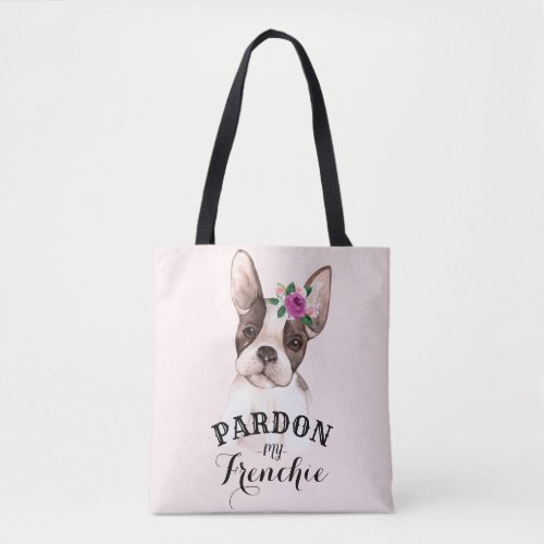 French Bulldog Tote Bag _ Pink