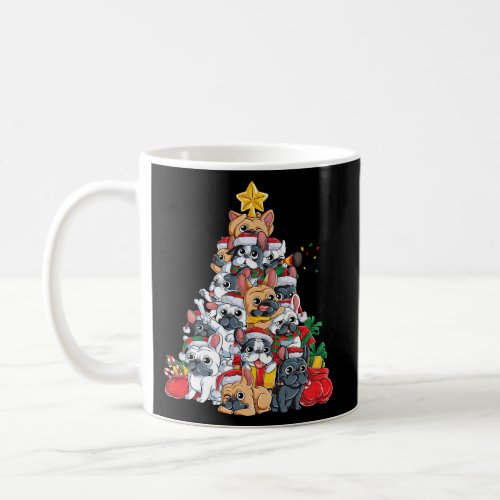 French Bulldog Tree Dog Santa Coffee Mug
