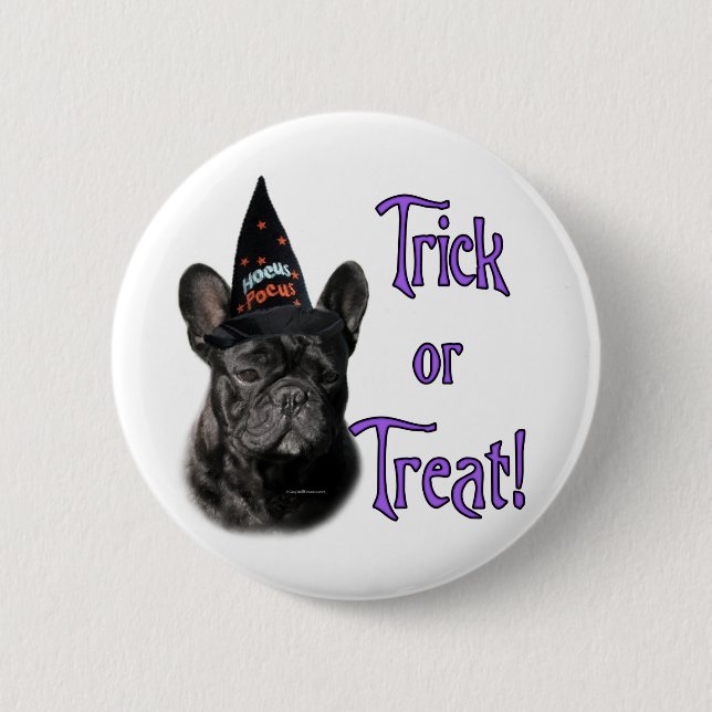 French Bulldog Trick Pinback Button (Front)