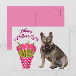French Bulldog Tulips French Bulldog Postcard