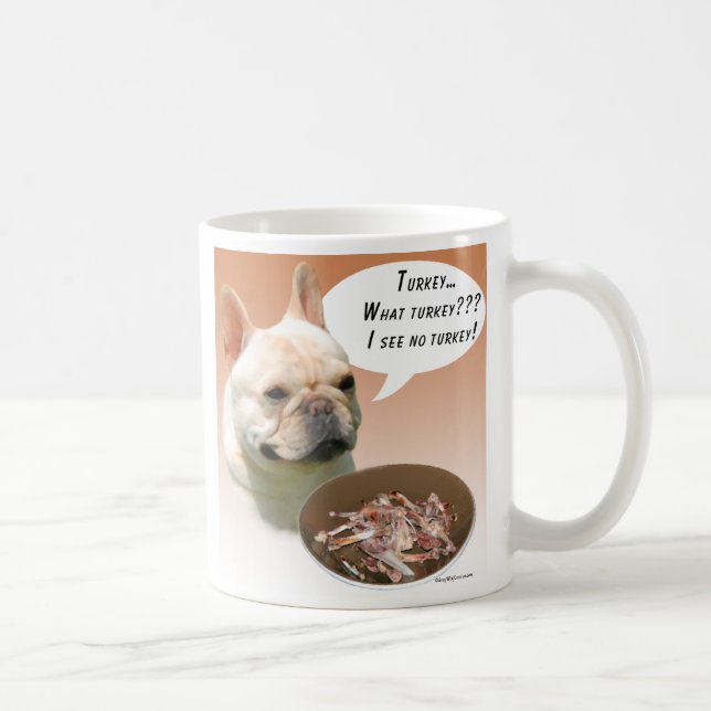 French Bulldog Turkey Coffee Mug (Right)