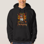 French Bulldog Turkey Costume Heart Happy Thanksgi Hoodie