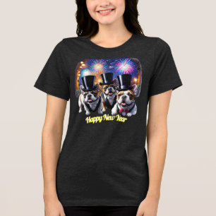 French Bulldog Tuxedo and Top Hat New Year's