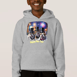 French Bulldog Tuxedo New Year Hoodie