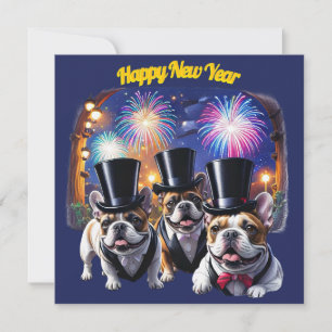 French Bulldog Tuxedo New Year Save The Date