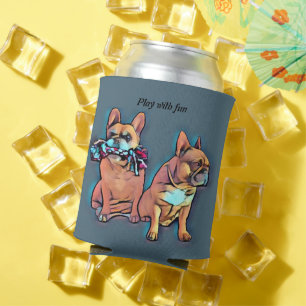French Bulldog two friends French Bulldog Can Cooler