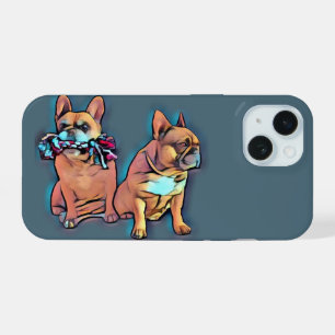 French Bulldog two friends French Bulldog iPhone 15 Case