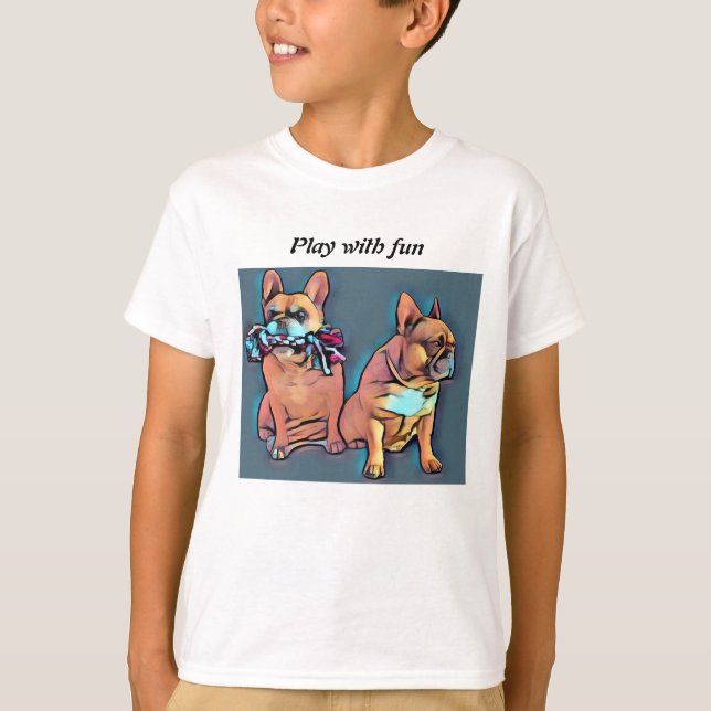 French Bulldog two friends French Bulldog T-Shirt (Front)