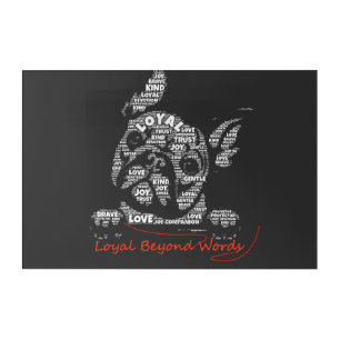 French Bulldog Typography Art Loyal Beyond Words