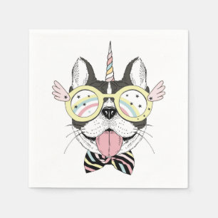French Bulldog Unicorn Napkins