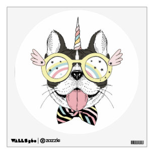 French Bulldog Unicorn Wall Decal