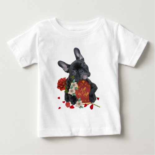 FRENCH BULLDOG VALENTINE APPAREL BABY T_Shirt