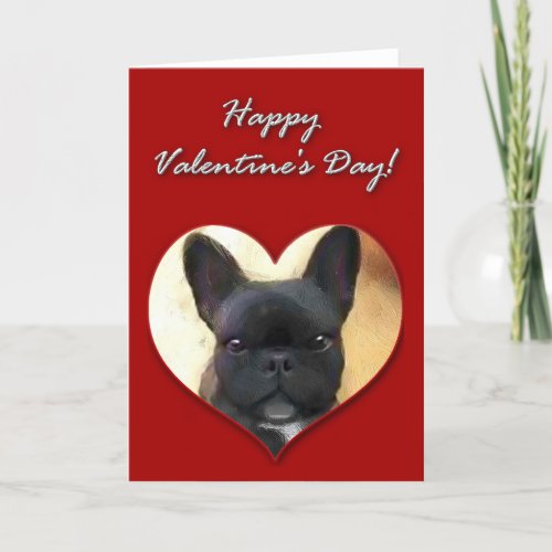French Bulldog Valentines Day Card
