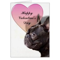 French bulldog Valentines Day Card