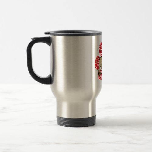 French Bulldog Valentines Day Dog Love Paw Travel Mug